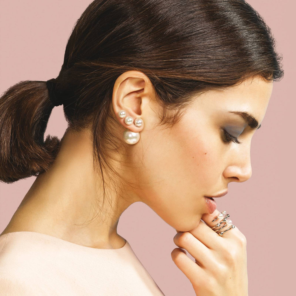 ANEL PLANET MAJORICA EM PRATA DOURADA E PEROLA 7.91GR