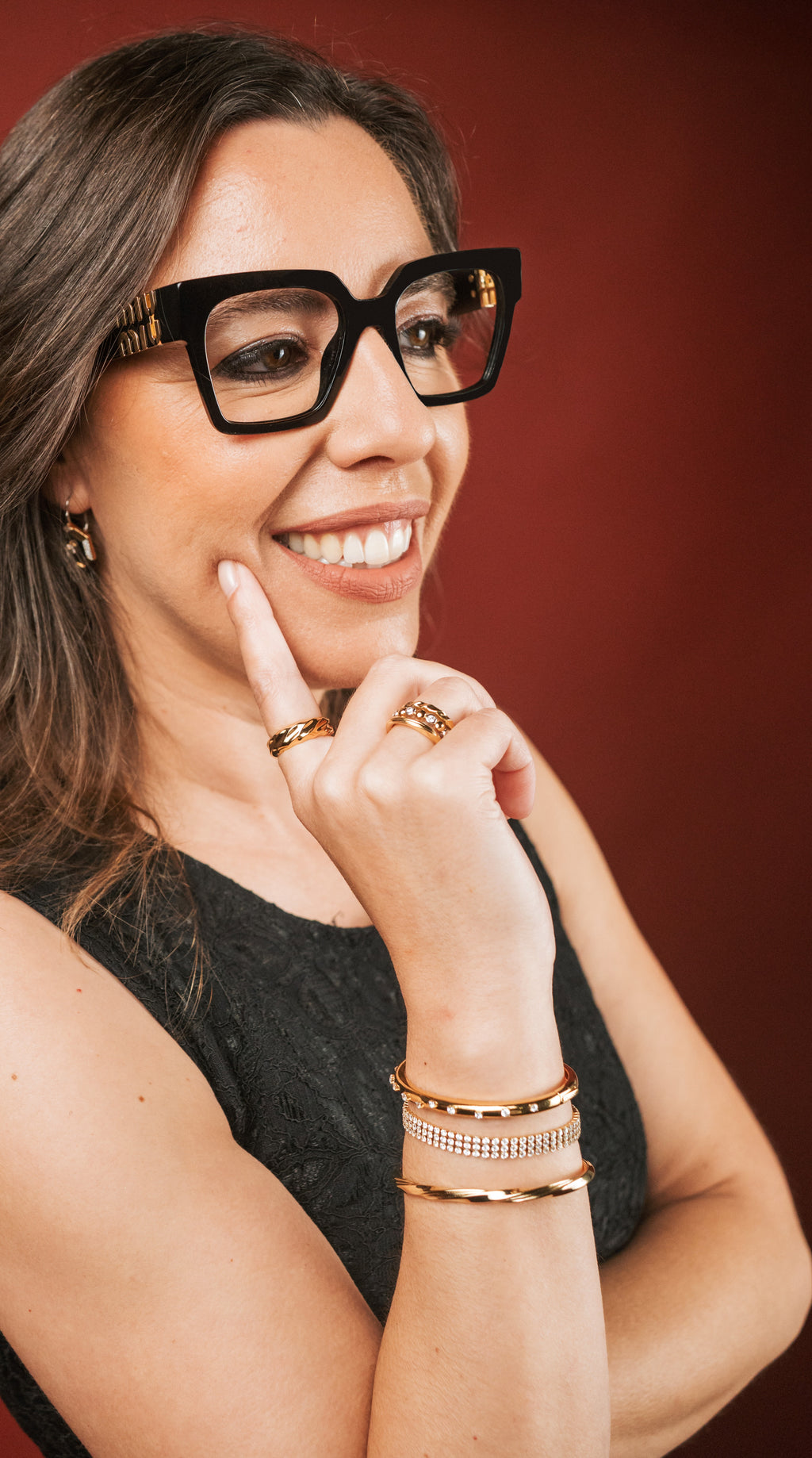 Pulseira Escrava feminina Prata dourada Guess